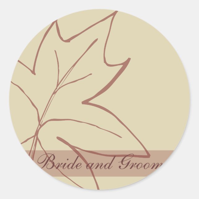Adesivo Fall Maple Leaf Wedding Envelope Seal (Frente)