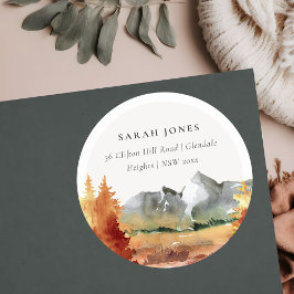 Adesivo Fall Rust Orange Mountain Tres Endereço Foliar