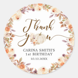 Adesivo Fall Rustic Boho Pumpkin Maravilhoso Obrigado