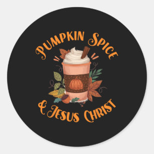 Adesivo Fall Season Cute Pumpkin Spice E Jesus Cristo