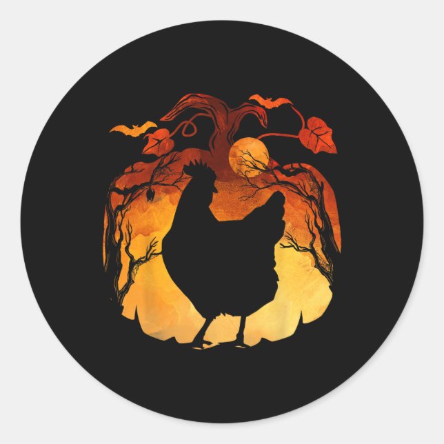 Adesivo Fall Season Halloween Chicken (Frente)