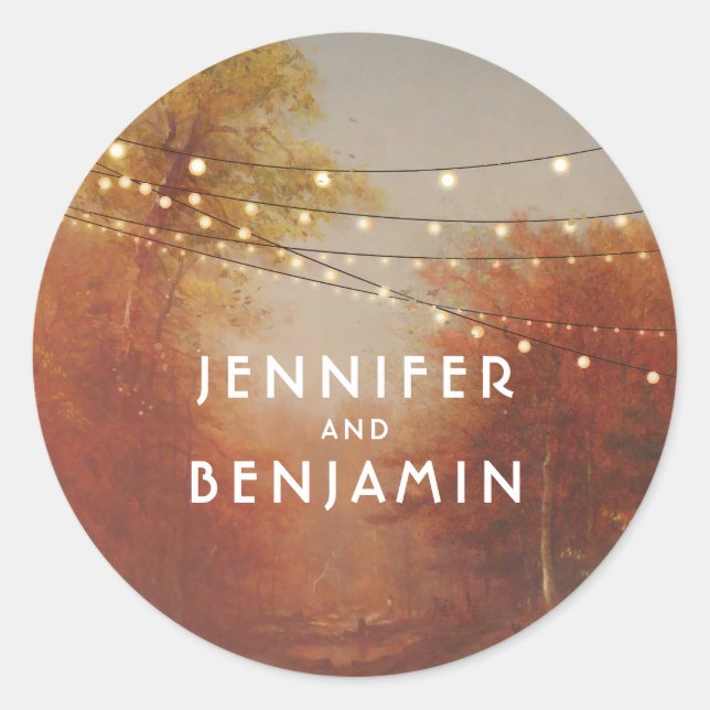 Adesivo Fall Tres Park e String Lights Rustic (Frente)