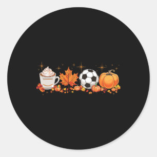Adesivo Fall Vibes Pumpkin Spice Soccer Halloween Autumn L