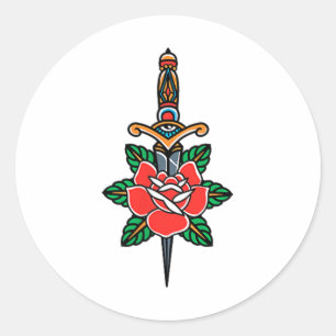 Adesivo Falso amigo Tradicional Americano Tatuagem Antiga
