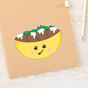 Adesivo Falso legume de Kawaii em Comida de pães de Pitta