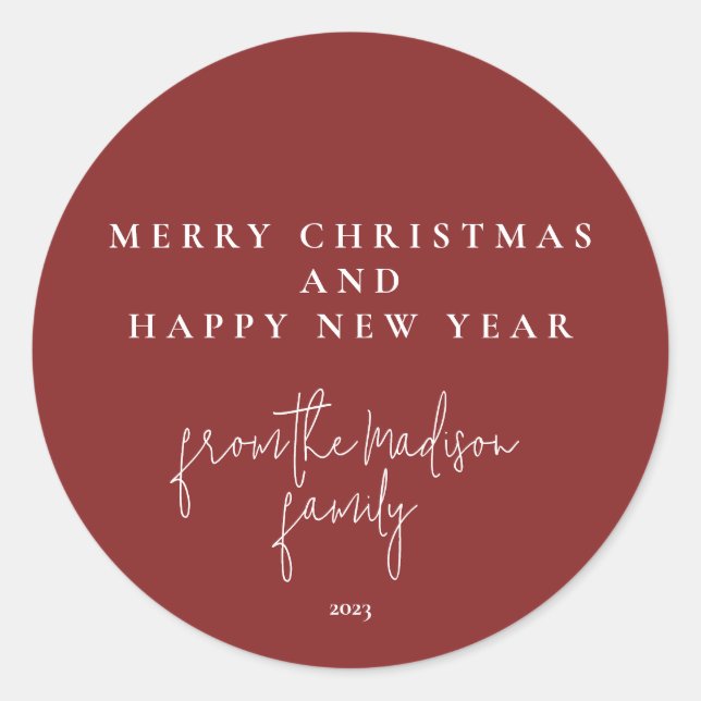 Adesivo Falu vermelho clássico simples (Frente)