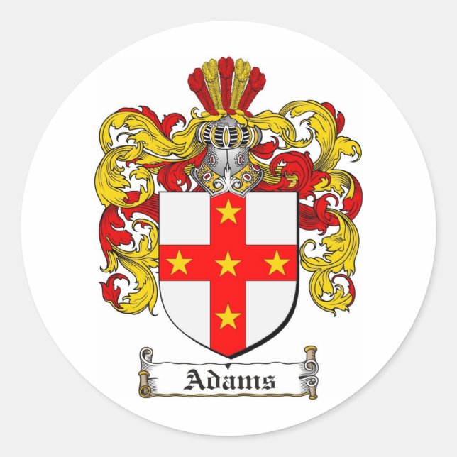 ADESIVO FAMÍLIA ADAMS CREST - ADAMS CASACO ARMS (Frente)