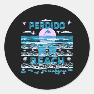 Adesivo Família Amorosa de Golfinhos Fofos Perdido Beach A