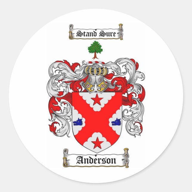 ADESIVO FAMÍLIA ANDERSON - ANDERSON CASACO DE ARMAS (Frente)