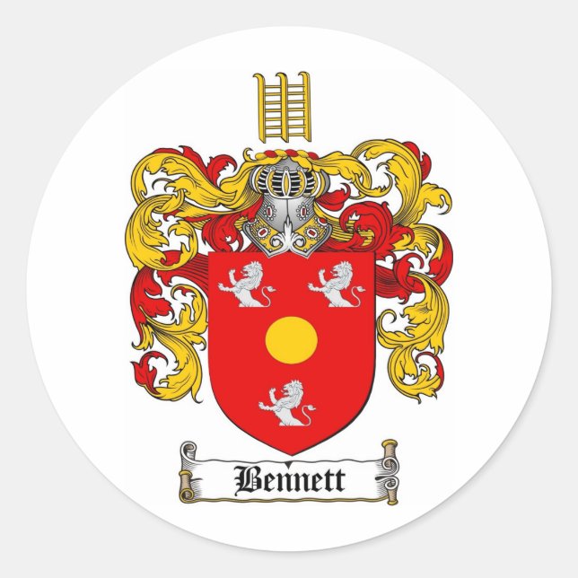 ADESIVO FAMÍLIA BENNETT CREST - CASACO DE ARMAS BENNETT (Frente)