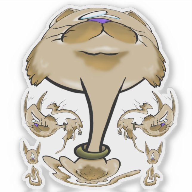 Adesivo Família Big Head Cat (Frente)