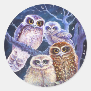 Adesivo Família Boobook Owl