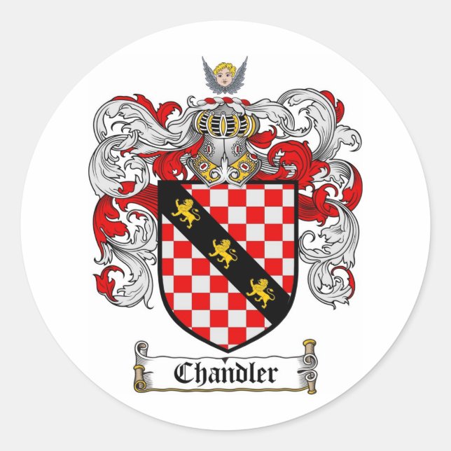 ADESIVO FAMÍLIA CHANDLER - CASACO DE ARMAS CHANDLER (Frente)