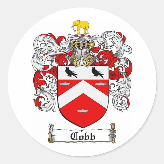 ADESIVO FAMÍLIA COBB CREST - CASACO DE ARMAS COBB (Frente)