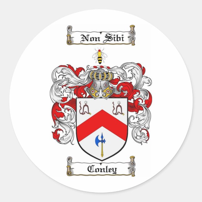 ADESIVO FAMÍLIA CONLEY CREST - CASACO DE ARMAS CONLEY (Frente)