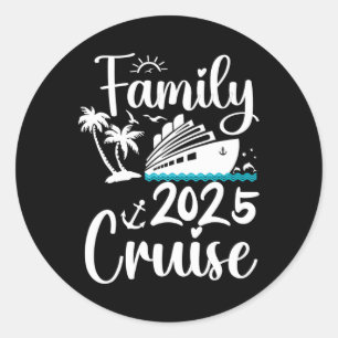 Adesivo Família Cruise 2025 Família de Férias Quadradas