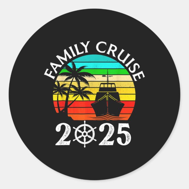 Adesivo Família Cruise 2025, Viagem de Férias da Família M (Frente)