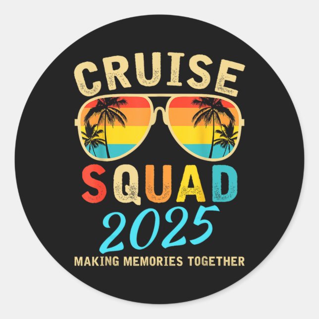 Adesivo Família Cruise Squad 2025 Summer Vacation Matching (Frente)