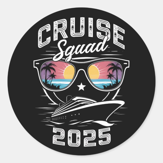 Adesivo Família Cruise Squad 2025 Summer Vacation Matching (Frente)