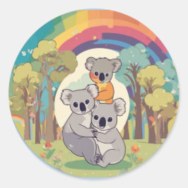 Adesivo Família Cute Koala