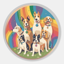 Adesivo Família de Cachorros Cortes