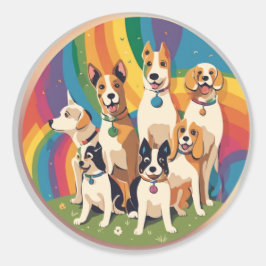 Adesivo Família de Cachorros Cortes