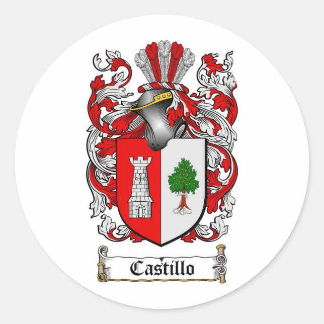ADESIVO FAMÍLIA DE CASTILLO - CASACO DE ARMAS DE CASTILLO (Frente)