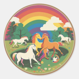 Adesivo Família de Cavalos Bonitos