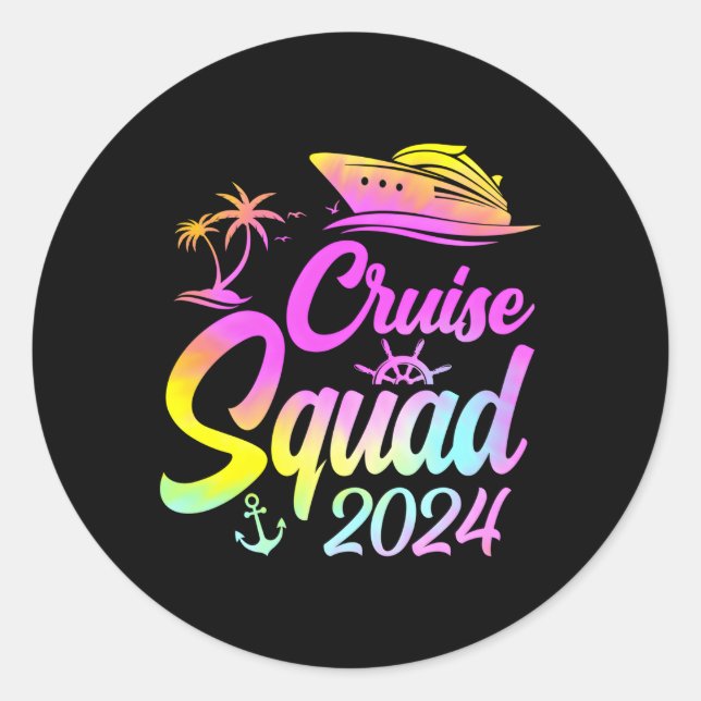 Adesivo Família de Férias da Família Cruise Squad 2024 (Frente)