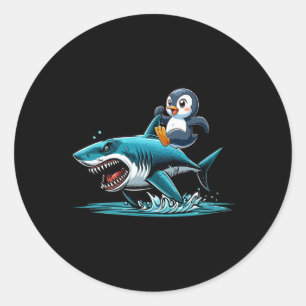Adesivo Família de Foca de Fantasia de Tubarão de Pinguim