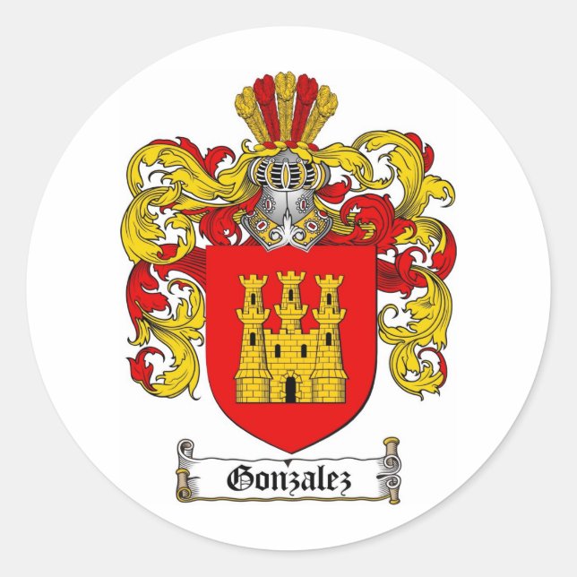 ADESIVO FAMÍLIA DE GONZALEZ - CASACO DE ARMAS DE GONZALEZ (Frente)
