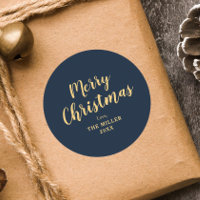 Família de Natal Azul Moderno e Maravilha