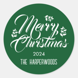 Adesivo Família de Natal Elegante Moderna e Simples