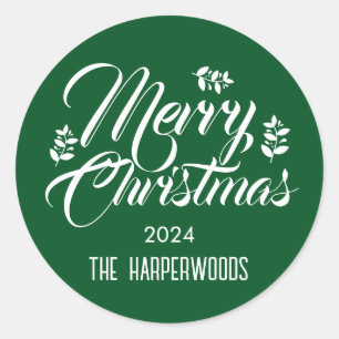 Adesivo Família de Natal Elegante Moderna e Simples