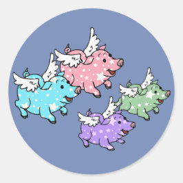 Adesivo Família de Porcos Voadores