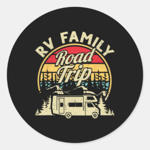 Adesivo Família de Rv de Acampamento Correspondente Viagem