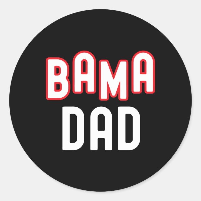 Adesivo Família Desportiva Bama Pai Alabama Sul (Frente)