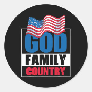 Adesivo Família Deus País Soldado Patrimônio da Bandeira d
