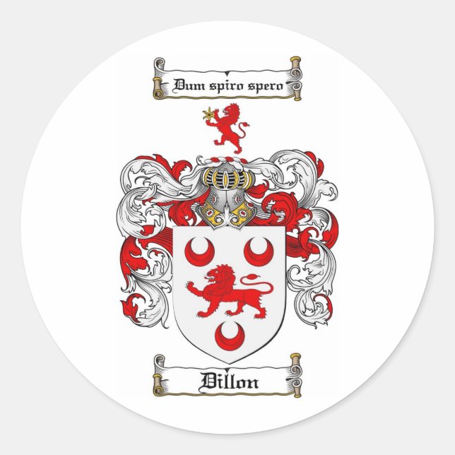 ADESIVO FAMÍLIA DILLON CREST - CASACO DILLON DE ARMAS (Frente)