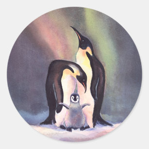 Adesivo FAMÍLIA do PINGUIM por SHARON SHARPE