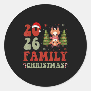 Adesivo Família Engraçada Natal 2026 Rebelde Xmas Matching
