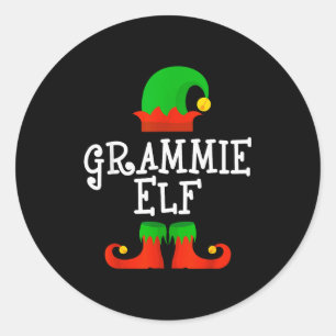 Adesivo Família Eu Sou a Grammie Elf Natal Combinando Paja