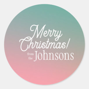 Adesivo Família Feliz Natal Nome Moderno Omã