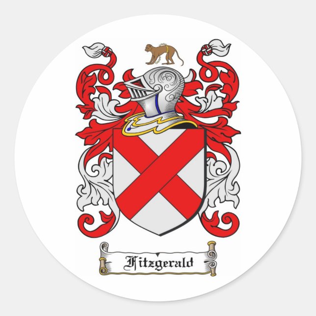 ADESIVO FAMÍLIA FITZGERALD CREST - CASACO DE ARMAS FITZGER (Frente)