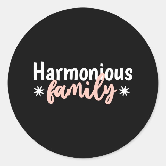 Adesivo Família Harmoniosa (Frente)