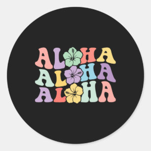 Adesivo Família Havaiana de Mulheres Aloha Vacinação Hibis