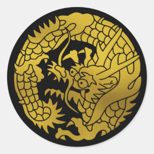 Adesivo Família Japonesa Crest-Dragon