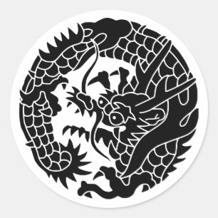 Adesivo Família Japonesa Crest-Dragon