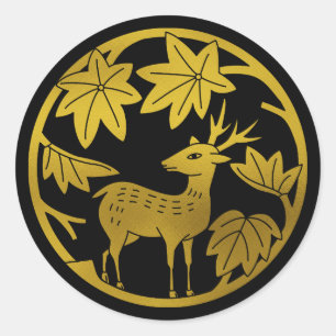 Adesivo Família Japonesa Crest - Mapa e veado Japonês
