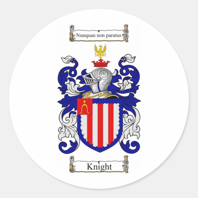 ADESIVO FAMÍLIA KNIGHT CREST - KNIGHT CASACO ARMS (Frente)